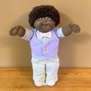 Vintage Cabbage Patch Kids Doll AA Boy W Fuzzy Shag Hair HM3